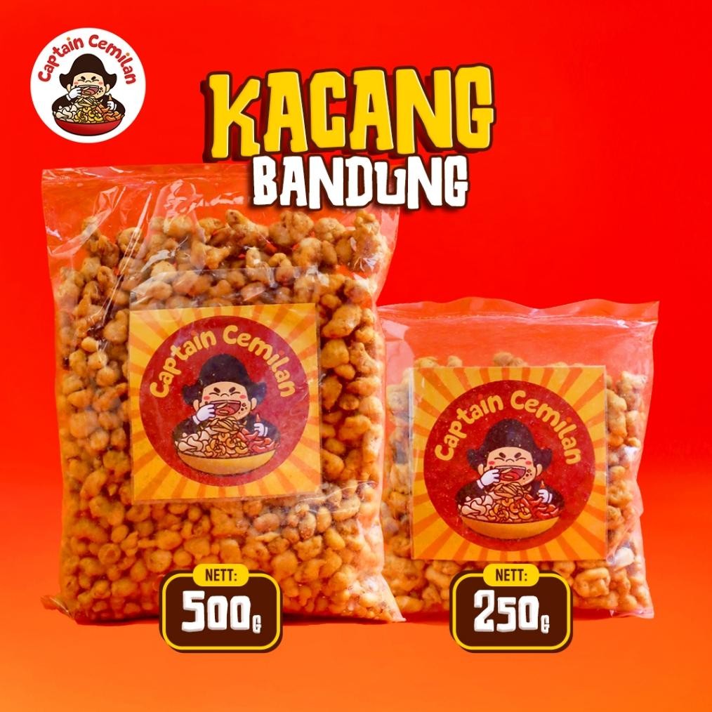 

500Gram Kacang Goreng Bandung Gurih Renyah Captain Cemilan Snack Snack Kiloan Makanan Ringan Cemilan