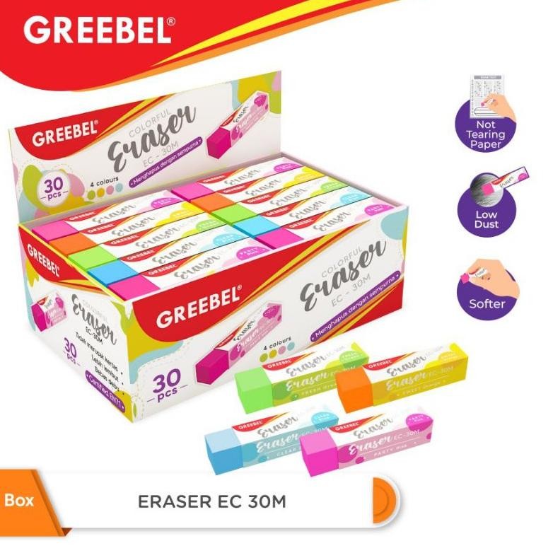 

( 1 pack isi 30 pcs ) Penghapus GREEBEL BESAR / stip GREEBEL