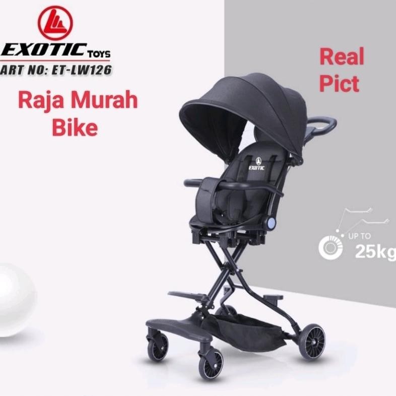 Magic Stroller Exotic LW 126 Sepeda Stroller Magic Exotic Rebah Bisa Putar AST