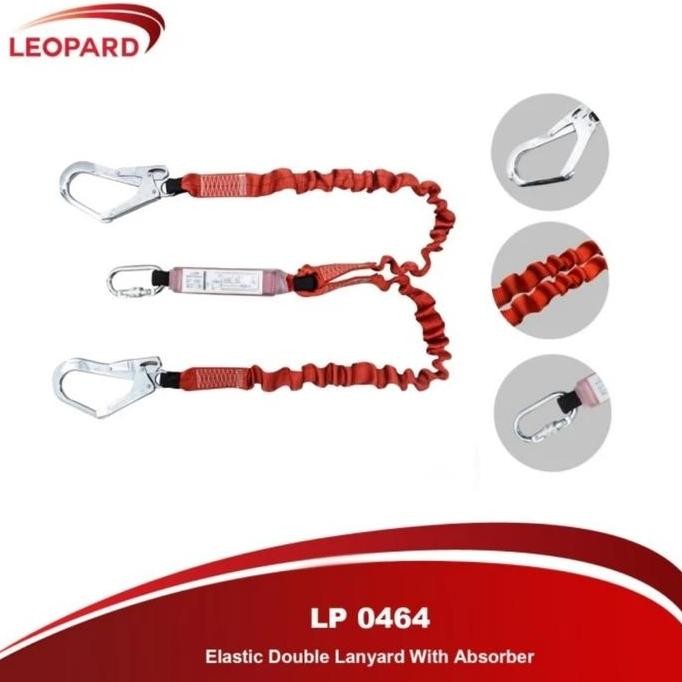 

Double Lanyard With Absorber Elastic Leopard Lp 0464 Original Co