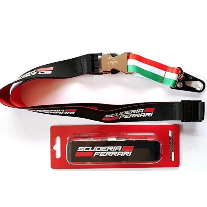 

Scuderia Ferrari F1 2019 Team Lanyard. Name Tag & Id Card Holder Co
