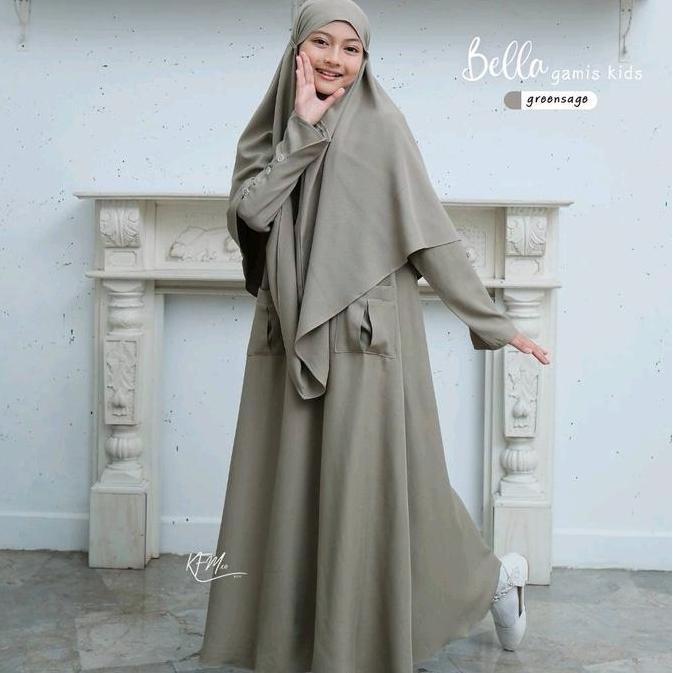 Sale Bella Gamis Set Khimar Kids By Kfm | Gamis Anak Set Bergo Syar'I Cadar Cantik