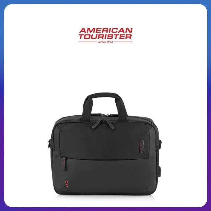 Sale American Tourister Zork Briefcase As - Black