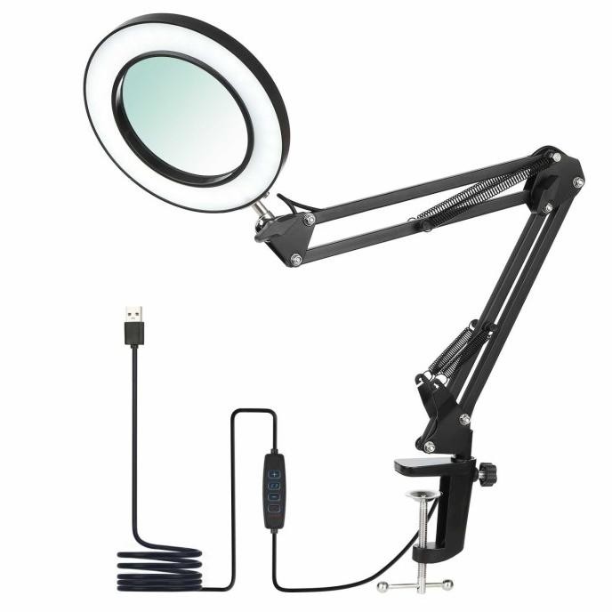 

Lampu Baca LED Klip Kaca Pembesar 8x Tri Color 12W 1200lm-HP-P6 KKMOON la