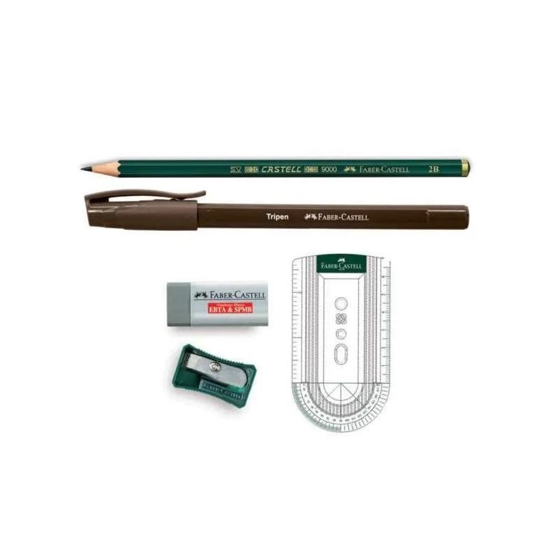 

Paket Ujian Faber Castell Exam Set Standard EBTA SPMB Paket Alat Tulis