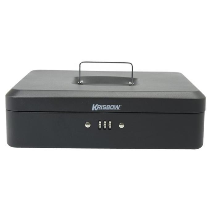 Krisbow Cash Box Dengan Nomor Kombinasi 30 Cm | Brankas Kecil - Hitam
