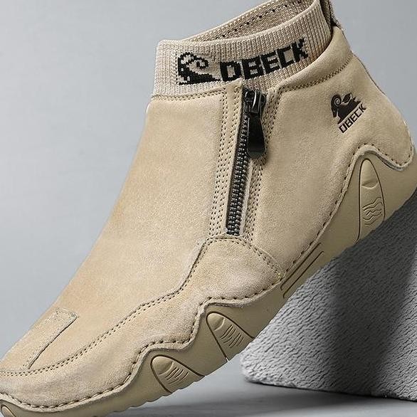 Prelesty Terlaris Kulit Sepatu Boots Pria Resleting Casual Tinggi Formal Footwear Kekinian Cowok Dew