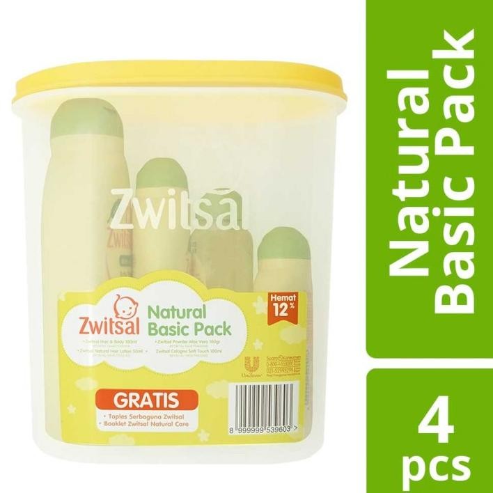 TERLARIS Zwitsal Natural Basic Pack switzal sabun perlengkapan mandi bayi gift set kado newborn Maka