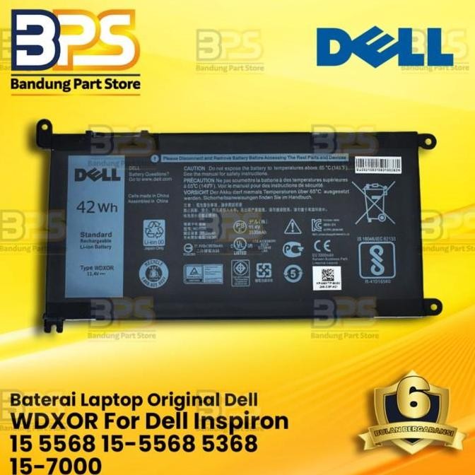 Baterai Dell Original Inspiron WDX0R 15 5568 15-5568 5368 15-7000WDXOR