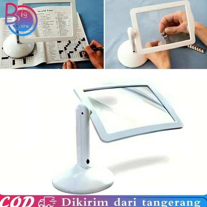 

Magnifier Kaca Pembesar Standing Rotasi 360 Derajat Kaca Pembesar Lampu Led Kaca Pembesar Baca
