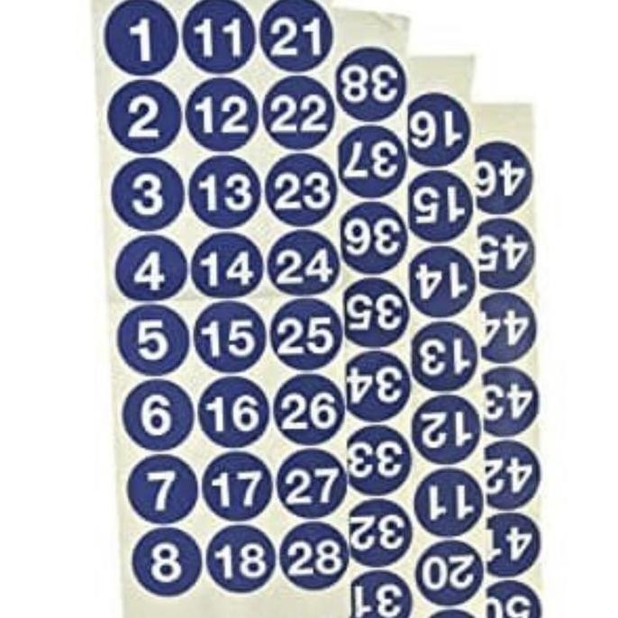 

DISKON Sticker Kecil Diameter 1 cm Angka Huruf