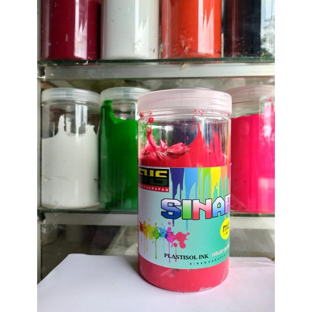 

Tinta Plastisol Hitam MID SINAR HARAPAN Sablon 1KG