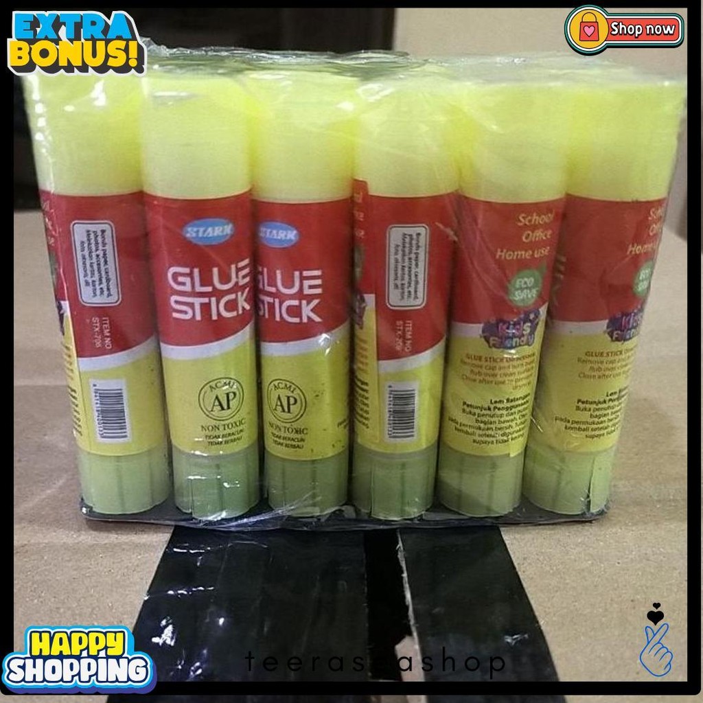 

24 Buah Stark Glue Stick Non Toxic Ap Atau Lem Kertas Stik Terlaris! Produk Ini Banyak Dicari