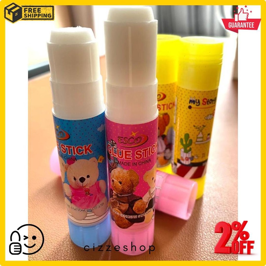 

[24 Pcs] Glue Stick Mini - Model Fancy - 10 Gram - Merk Random Diskon Setengah Harga