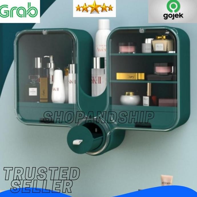 Tempat kosmetik gantung / Rak menyimpan make up / Rak modern