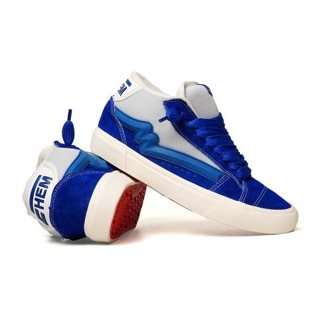 Ehem - Sepatu Sneakers Unisex Pria Wanita Kobe Mid Blue