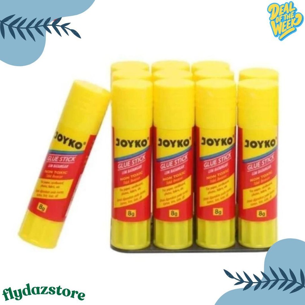 

Lem Glue Stick Joyko 8 Gram/12 Pcs Diskon Setengah Harga