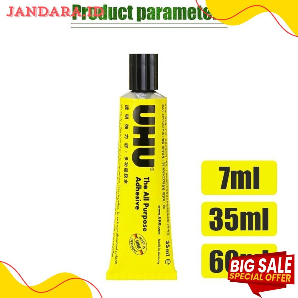 

Lem Uhu Glue Lem Super Kuat Serbaguna Tahan Air Untuk Sepatu Kayu Plastik Kain Kulit Kaca Besi Dsb Flash Sale! Diskon Hingga 70%