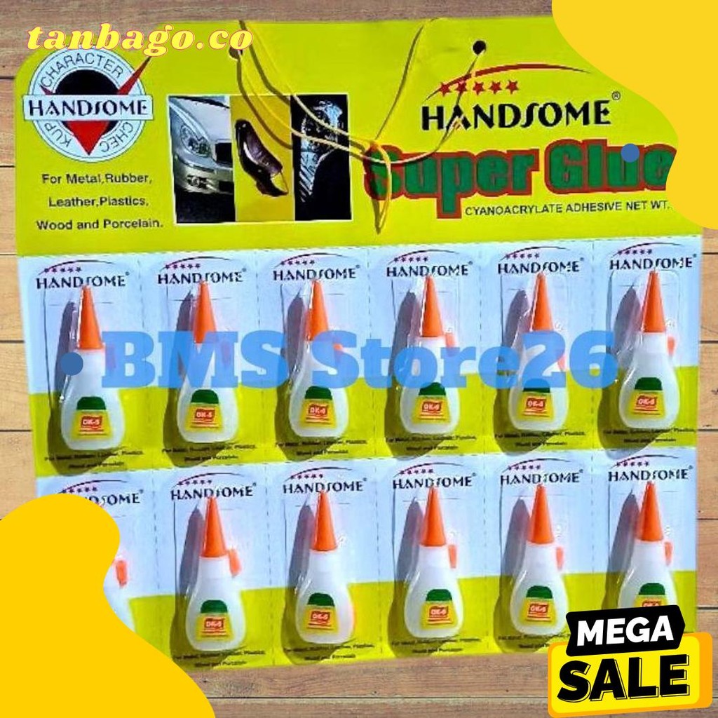 

Lem Botol - Lem Power Glue Botol Handsome - 1 Lembar Isi 12 Pcs Diskon