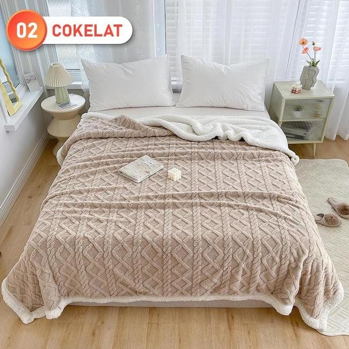 SELIMUT TEBAL DEWASA UK 180X200/ SELIMUT LEMBUT/SELIMUT BELUDRU DOMBA