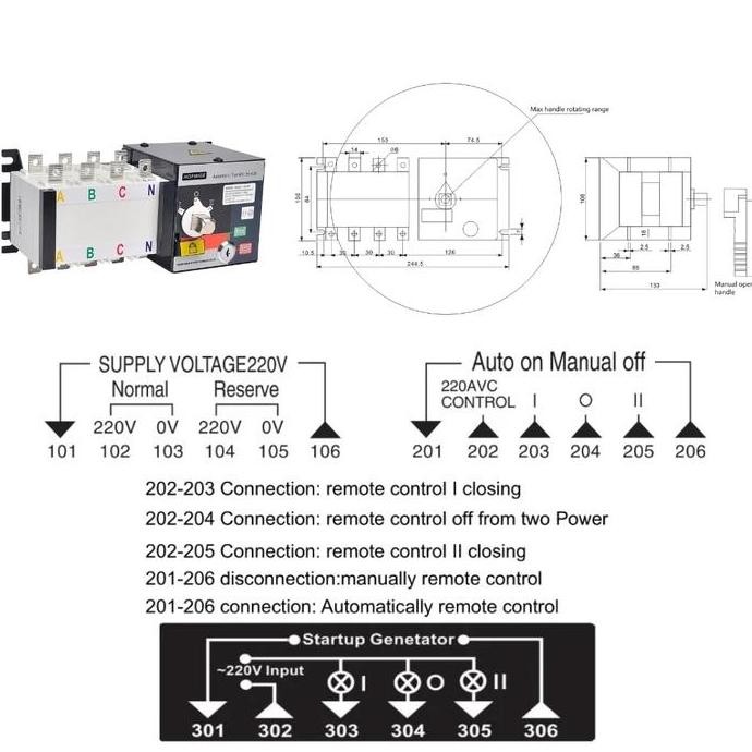 Sale Ats Automatic Transfer Switch 4P 100Ampr