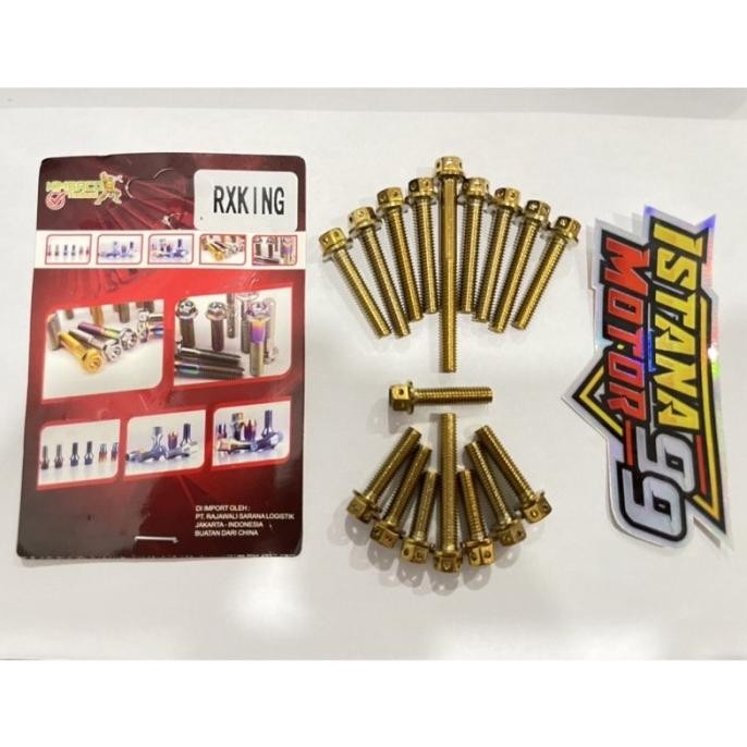 [Allthebest] BAUT PROBOLT CVT RX KING THAILAND BAUT BLOK MESIN CVT RX KING SATU SET