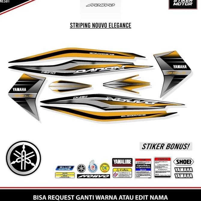 [Allthebest] STRIPING NOUVO ELEGANCE GRAFIS STICKER NOUVO LC NOUVO 135 NOUVO