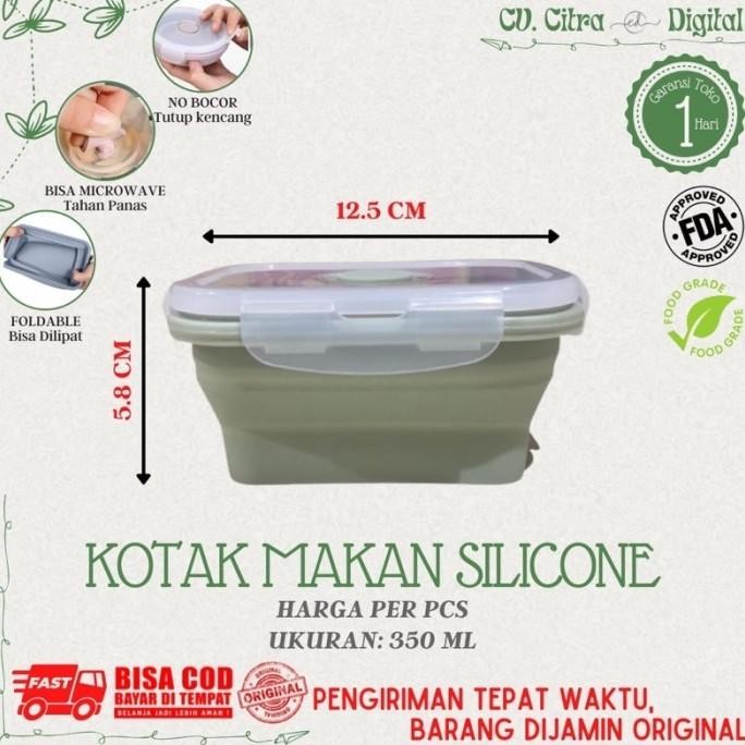 [Allthebest] Tempat Makan / Kotak Bekal Lipat / Kotak Makan Praktis