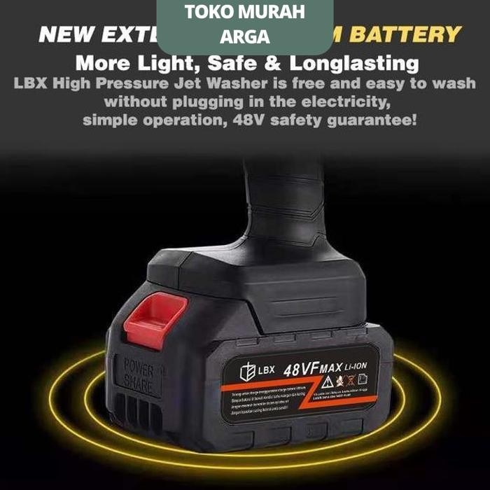 SET ALAT PORTABLE JET WASHER WATER SPRAY CORDLESS LBX  SET ALAT CUCI MOBIL PORTABLE JET WASHER WATER