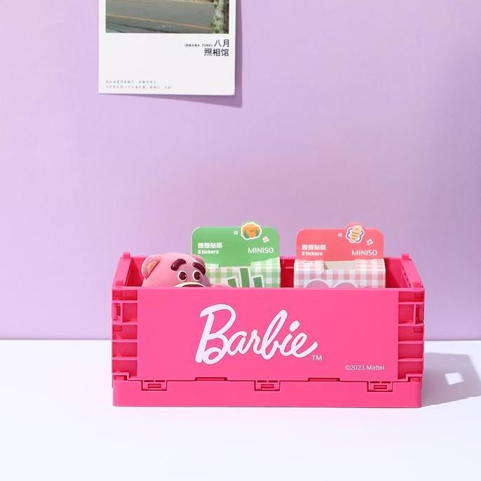 (Allthebest) Miniso Barbie Box Organizer Kotak Penyimpanan Kotak Penyimpanan