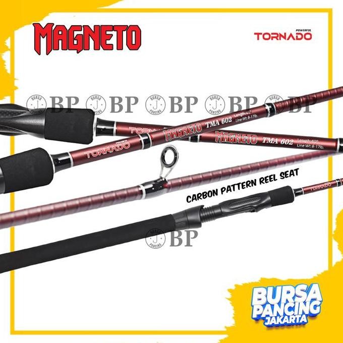 Tersedia [GRATIS SET KAIL] TORNADO Joran Pancing Spinning MAGNETO 150cm - 180cm Carbon Hollow Ulir J