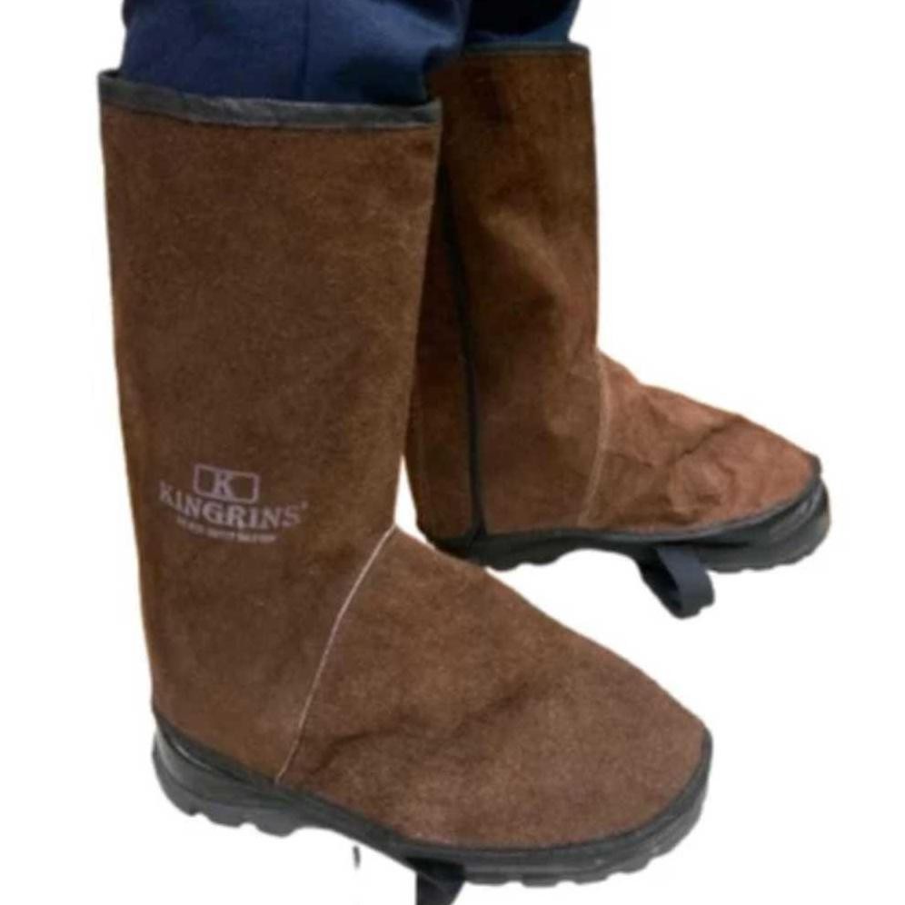 Cover shoes safety kulit / apron las kaki kulit / apron welder Kingrins