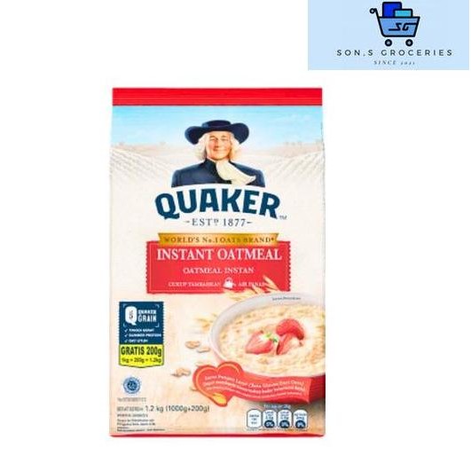 

Quaker Instant Oatmeal 1000Gr+200 Gr 1200 Gr Sereal / Cereal Best Seller