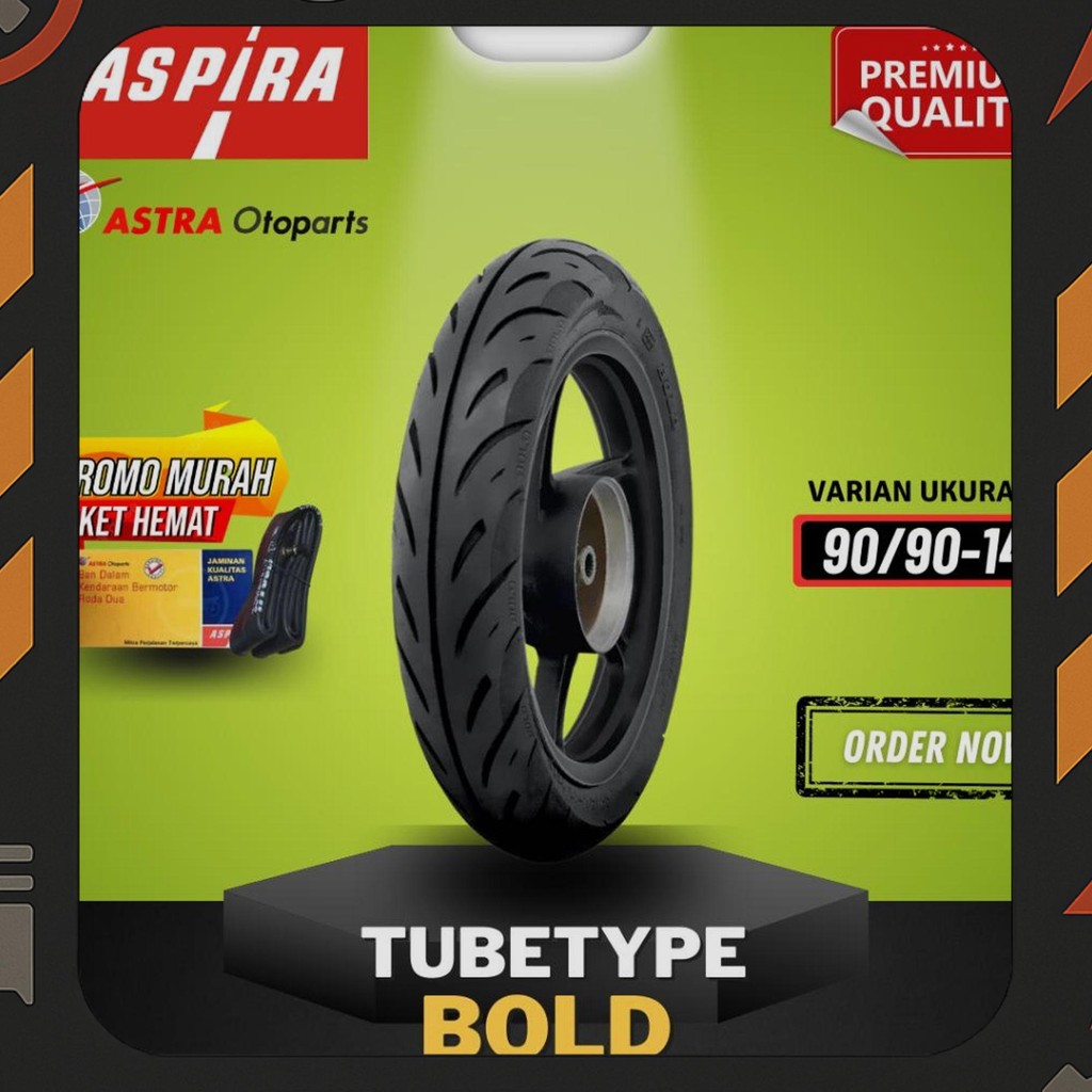 Baru [Ready Cod] Ban Aspira Tubetype (Non Tubeless) Aspira Bold Ring 14 / Ban Luar Aspira Ring 14 (7