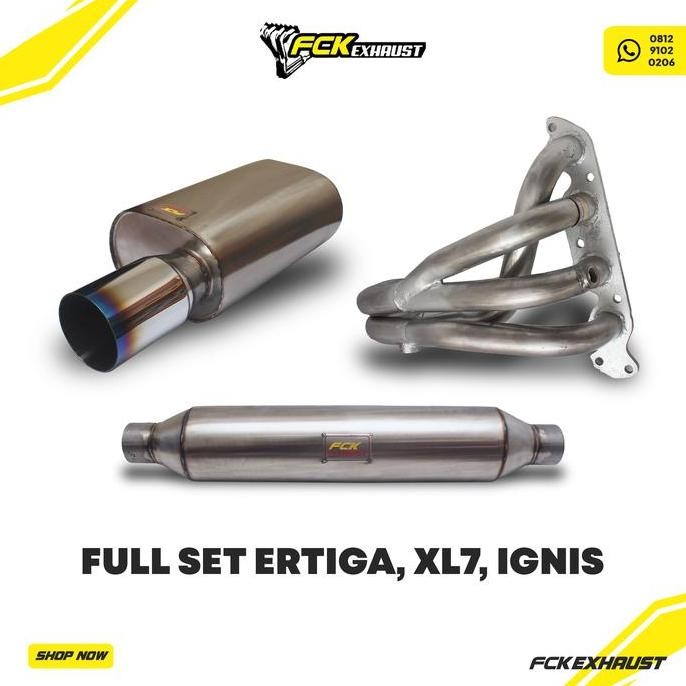 Full Set Knalpot Erta, XL7, nis FCK Exhaust | Knalpot Mobil Racing