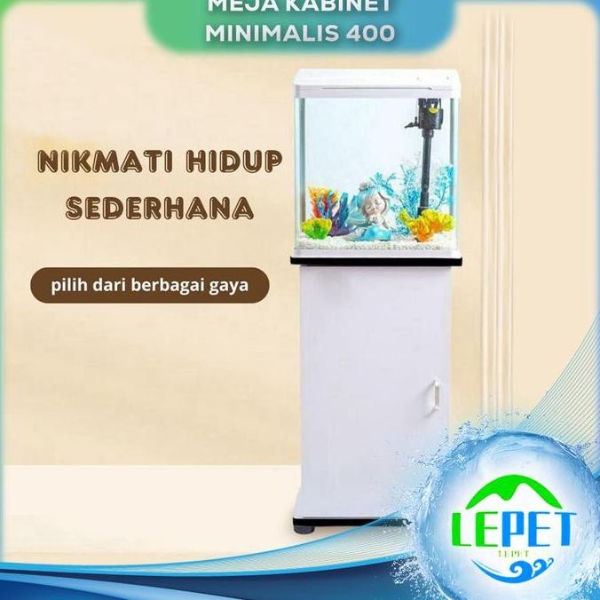 Lepet Meja Aquarium Minimalis 400 / Kabinet Aquarium / Meja Aquascape / Akuarium Cabinet / Lemari Aq