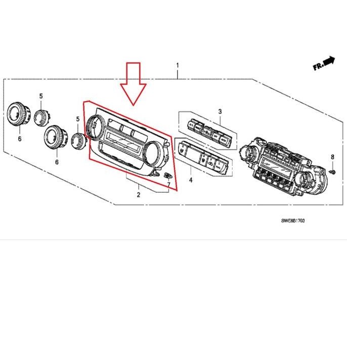 (Allthebest) Rangka Panel AC A/C Honda CRV Gen 3 RE 2007-2012 Original