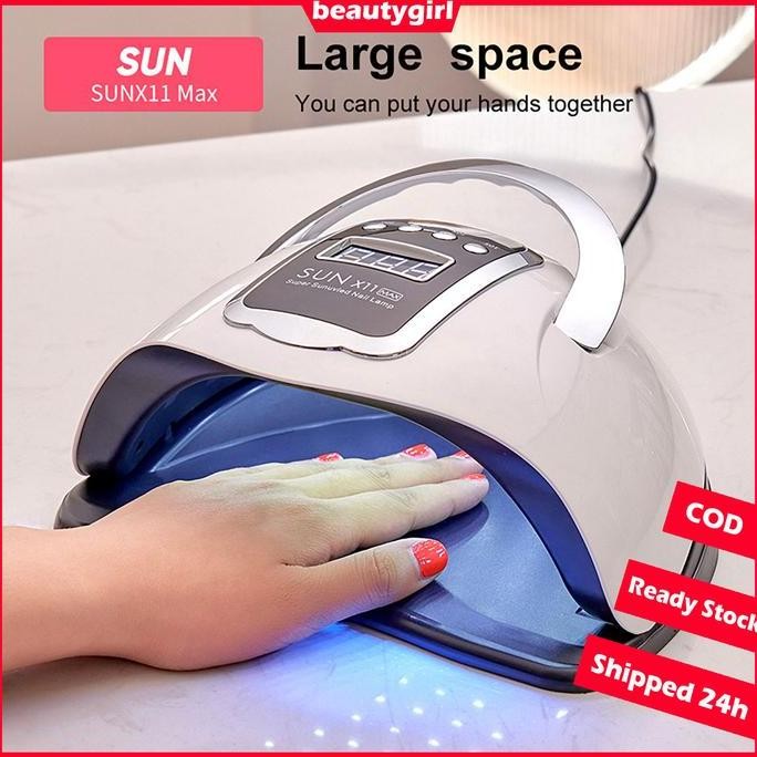 Tersedia Penjual LokalLampu UV Nail Art SUN X11 Max 280W 66Leds Lampu UV Led Nail Art Cepat Kering U