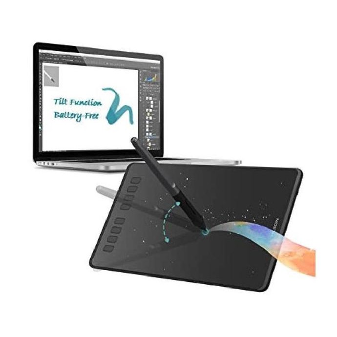 Tablet Digital + Stylus Pen u/Desain Grafis & Sketsa PC & Laptop-Promo