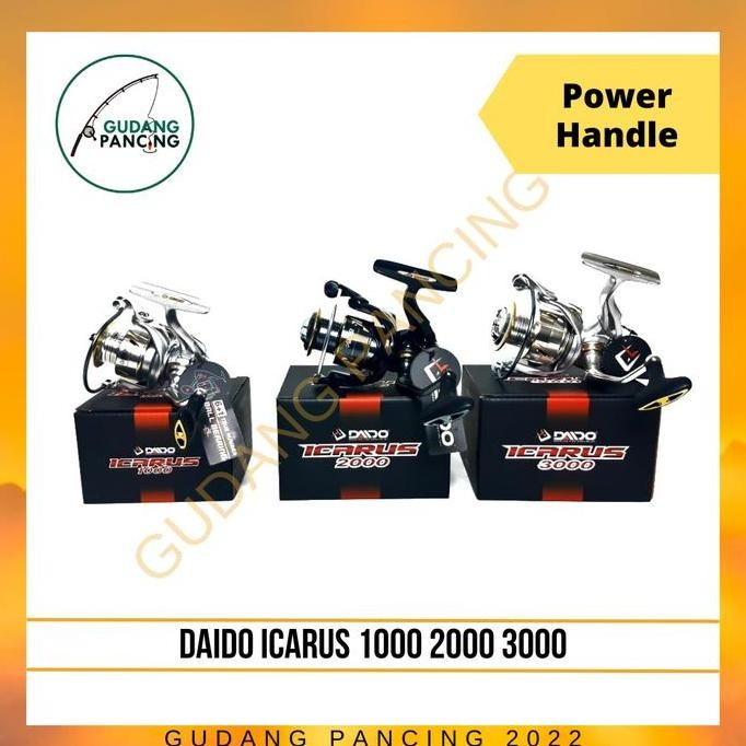 Tersedia Reel Pancing Daido ICARUS Power handle 1000 2000 3000