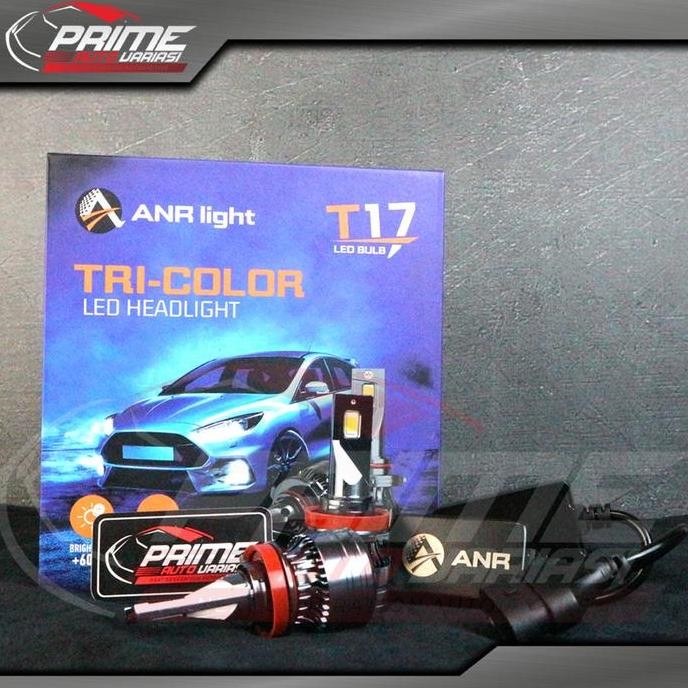 Tersedia LAMPU LED 3 WARNA HEADLAMP FOGLAMP H4 H11 HB3 HB4 H16 H8 - ANR T17