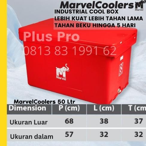 [Allthebest] Cooler Box 50 L / Marvel Cool es batu kristal mancing marina coolbox