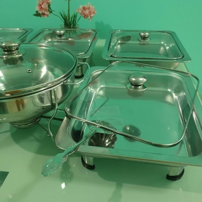 [Allthebest] PRASMANAN SET STAINLESS TUTUP FULL KACA