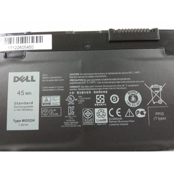 Baterai Laptop Original Dell Latitude E7240 E7250 Ultrabook WD52H