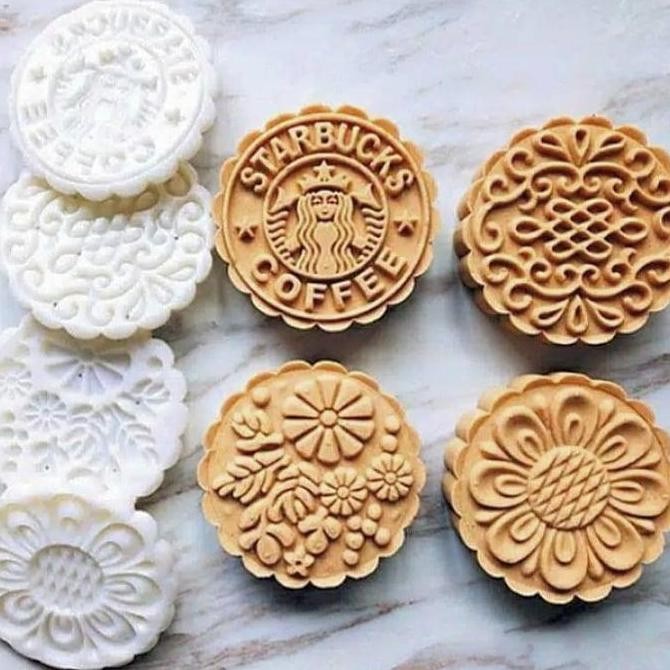 Cetakan Mooncake Starbucks 125Gr 4Motif