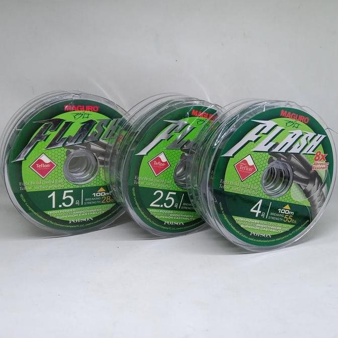 Tersedia TALI MAGURO FLASH POISON 8X | Senar Pancing PE | Braid