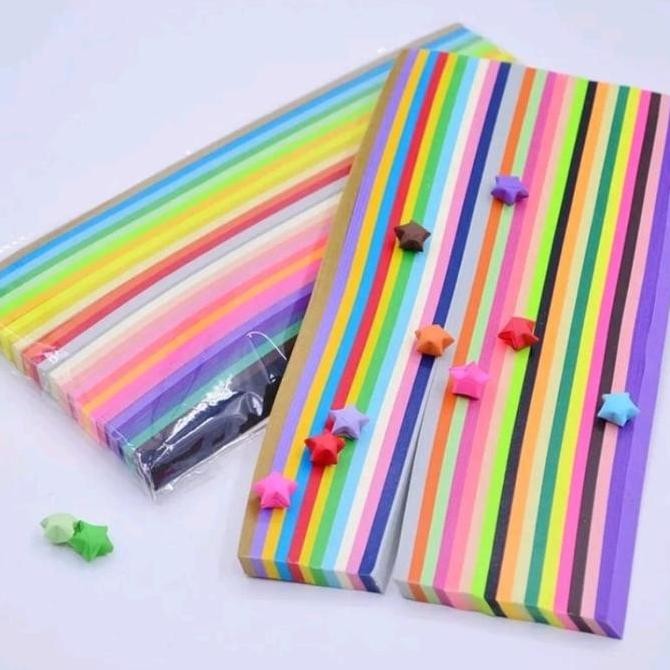 

baru Bayluna Origami Star Rainbow Warna Warni Kertas Bintang