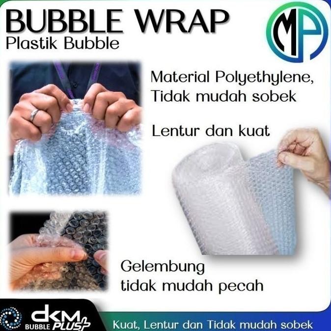 

ready stock Plastik Bubble Buble Wrap Roll 125cm x 50m Bening / Hitam DKM+ Rusfet