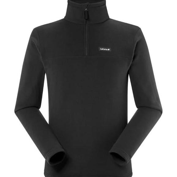 Lafuma Micro Fleece Half Zip Men'S Black Jaket Hiking Trekking Winter Original