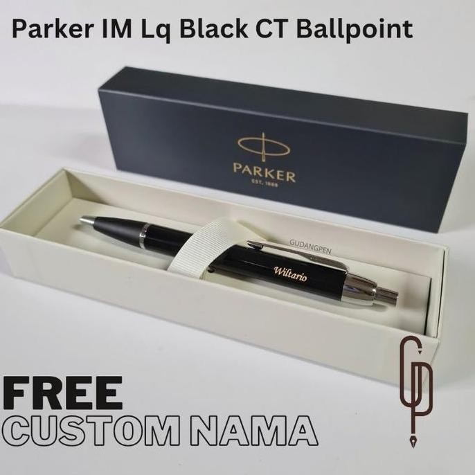 

Pulpen Parker Im Lq Black Crome Trim ( Klip Silver ) Bp Ballpoint Original